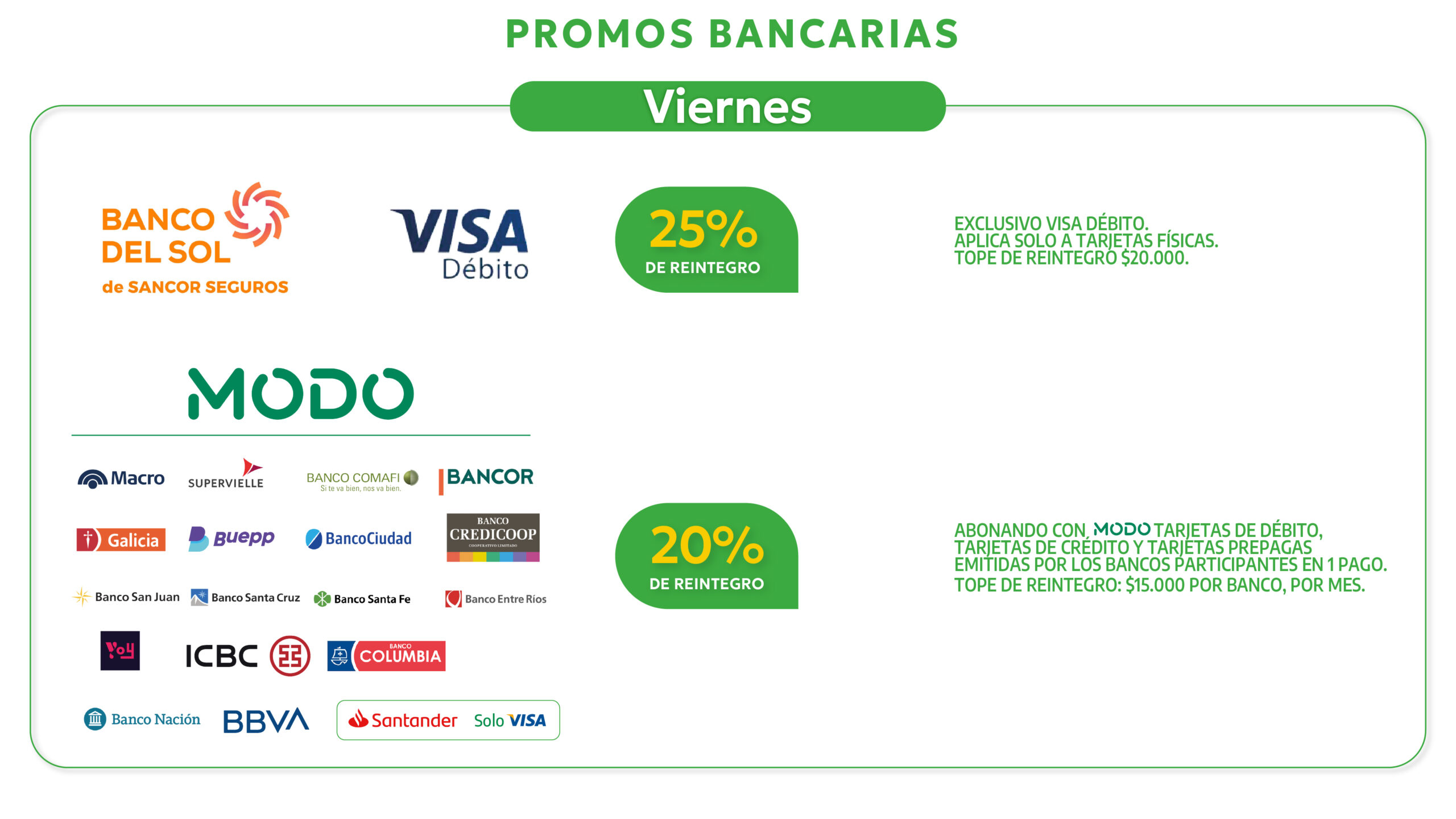 Promos septiembre Viernes